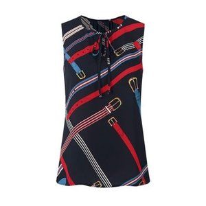 cabi Hold Up Top, chiffon, conversational print